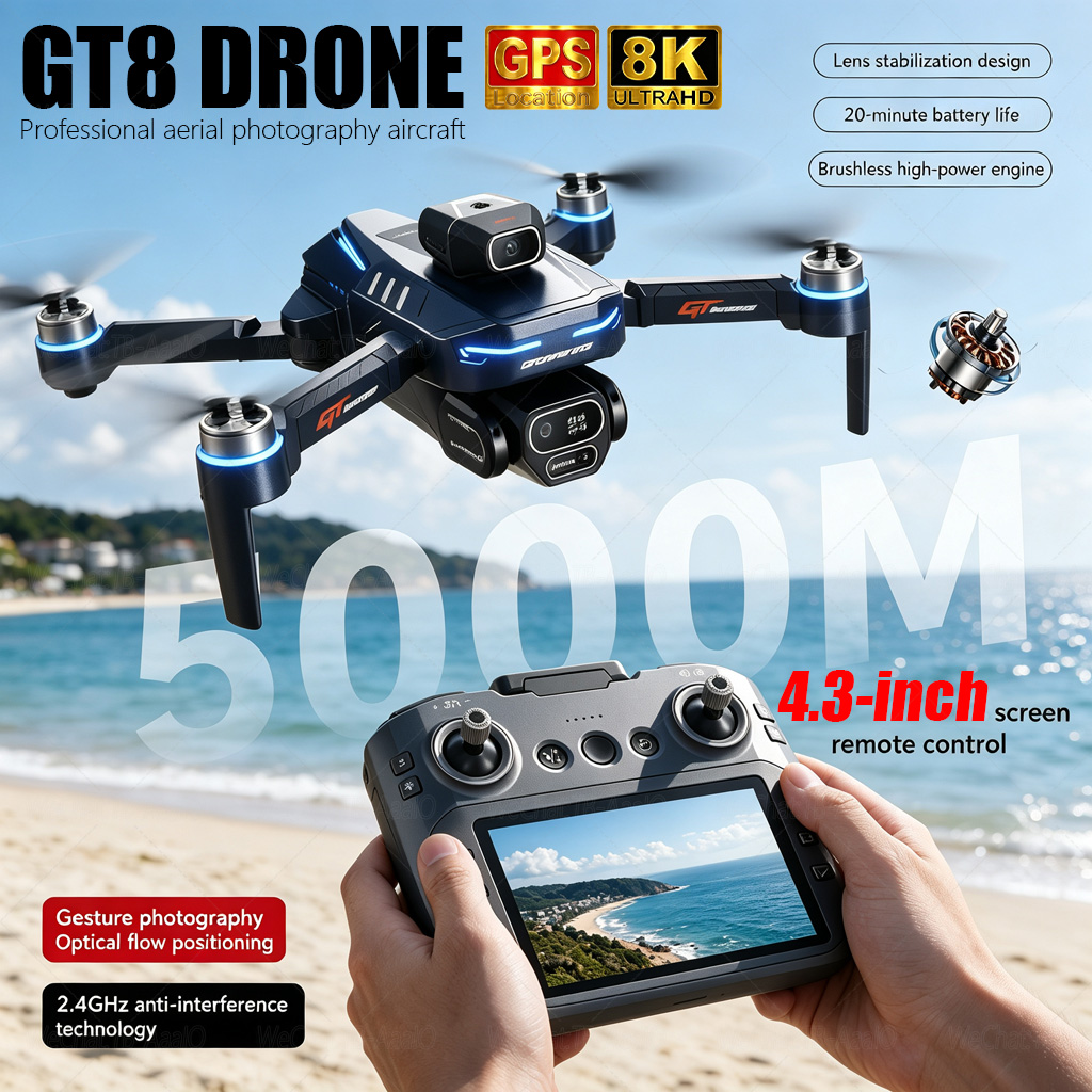 Drone RC GT8 HD BARU 4K Profes - Drone Video Production ulasan dan harga